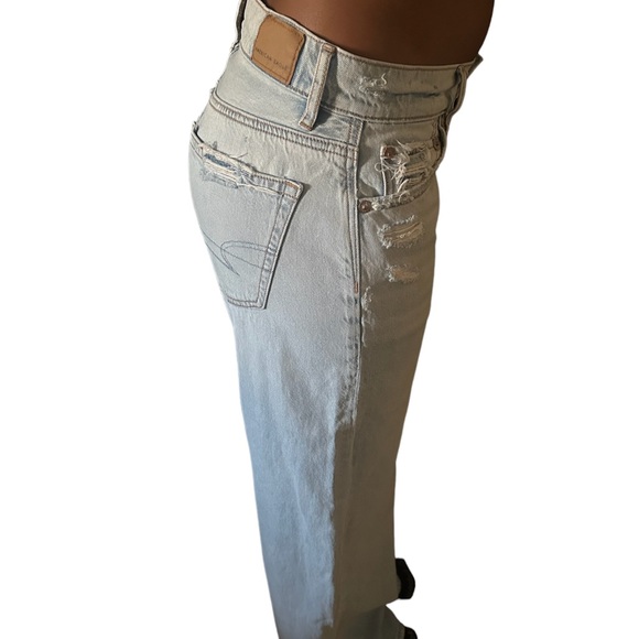American Eagle Light wash straight wide leg Jeans - Picture 4 of 8